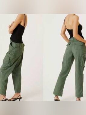 Anthropologie Pilcro Olive Green Cargo Utility Pants Size 29